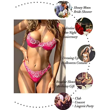 Elegant Lace Floral Lingerie Set for Romantic Nights