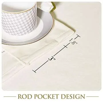 StangH Velvet Curtains 120 inches Long - Ivory White Room Darkening Privacy Protect Window Drapes for Living Room/Sliding Door, Rod Pocket Backdrop Curtains for Party, W52 x L120, 2 Panels