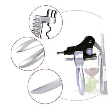 MOLUCKFU Bottle Opener Cap Opener Wine Opener Corkickle Slicier Jar Opener Corkscrew Opener Corkcirc...