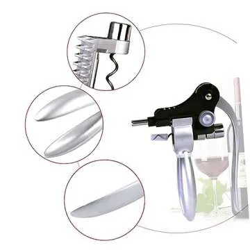 MOLUCKFU Bottle Opener Cap Opener Wine Opener Corkickle Slicier Jar Opener Corkscrew Opener Corkcirc...