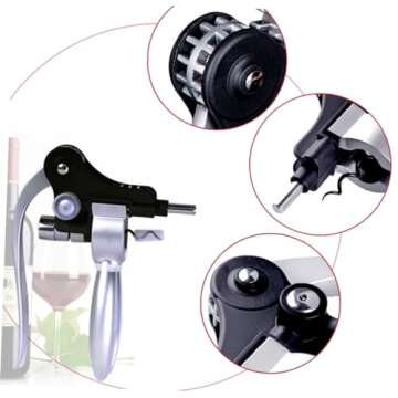 MOLUCKFU Bottle Opener Cap Opener Wine Opener Corkickle Slicier Jar Opener Corkscrew Opener Corkcircle Style Corkscrew Composite Cork Opener Synthetic Cork Opener Fragile Cork Opener