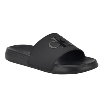 Stylish Calvin Klein Men's Wiston Sandals - Black Logo 002, Size 12