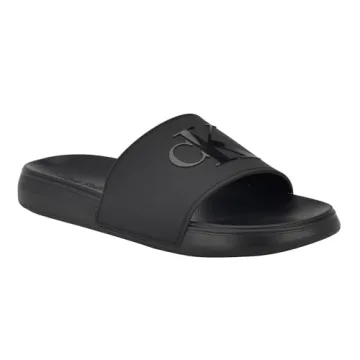 Stylish Calvin Klein Men's Wiston Sandals - Black Logo 002, Size 12