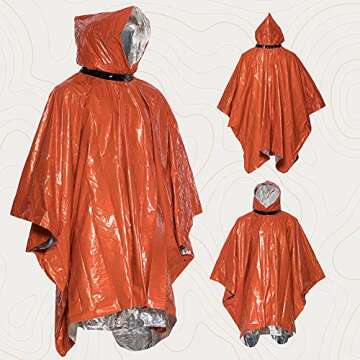 Go Time Gear Emergency Ponchos - Thermal & Reusable 2-Pack