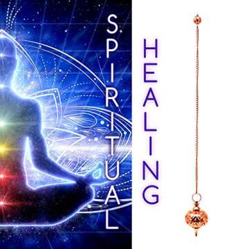 MyDeal Products Copper Dowsing Pendulum with Spiritual Energy Conductive Chain for Body Healing, Reiki Balancing Chakras, Aura Cleansing, Water Divining, Ghost Hunting, Meditation Chi