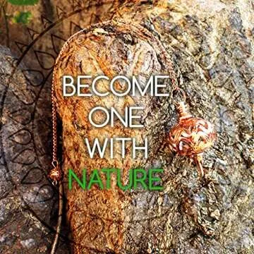 MyDeal Products Copper Dowsing Pendulum with Spiritual Energy Conductive Chain for Body Healing, Reiki Balancing Chakras, Aura Cleansing, Water Divining, Ghost Hunting, Meditation Chi