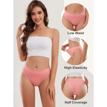 Womens Underwear Seamless Hipster Panties Sexy No Show Comfortable Ladies Briefs Teen Girls Secret T...