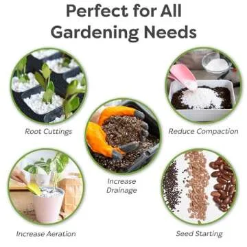 Organic Perlite by Perfect Plants — Add to Soil for Indoor & Outdoor Container Plants for Drainage...