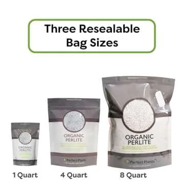 Organic Perlite by Perfect Plants — Add to Soil for Indoor & Outdoor Container Plants for Drainage Management and Enhanced Growth (8qts.)