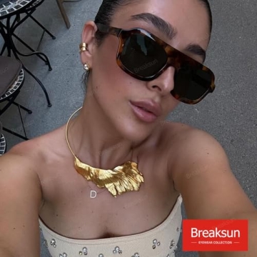 Breaksun Retro Square Sunglasses: Stylish UV Protection