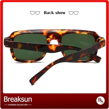 Breaksun Retro Square Sunglasses: Stylish UV Protection