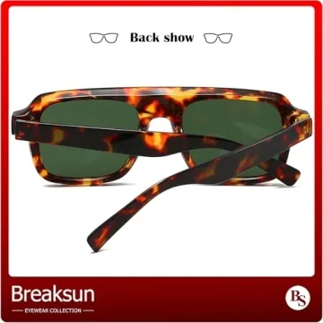 Breaksun Retro Square Sunglasses: Stylish UV Protection