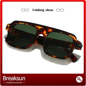 Breaksun Retro Square Sunglasses: Stylish UV Protection