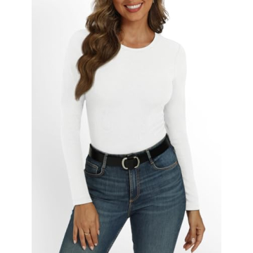 AUTOMET Long Sleeve Women’s Ribbed Knit Tops 2024 Fashion