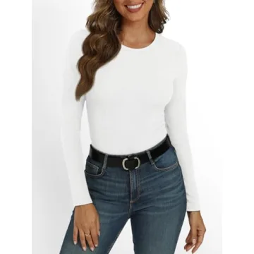 AUTOMET Long Sleeve Women’s Ribbed Knit Tops 2024 Fashion