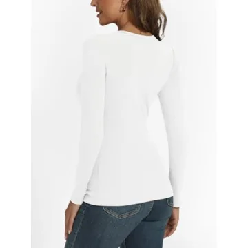 AUTOMET Long Sleeve Women’s Ribbed Knit Tops 2024 Fashion