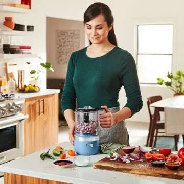 KitchenAid 5 Cup Cordless Food Chopper, Blue Velvet