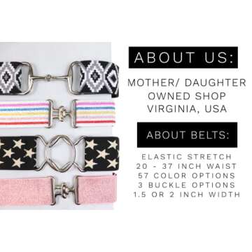 Equestrian Elastic Belt with Snaffle Bit Buckle