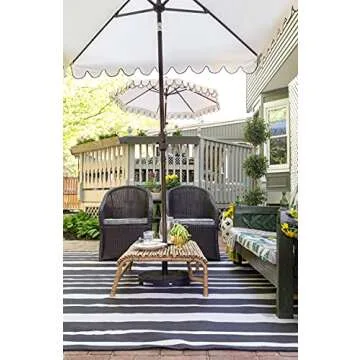 Safavieh Outdoor Venice 7'6" Square Crank Umbrella