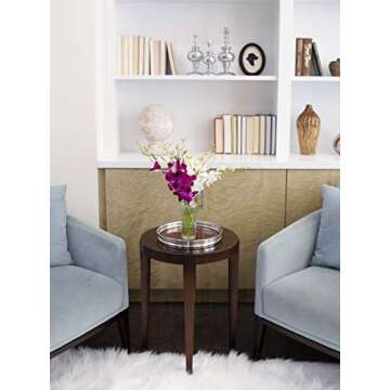 KaBloom Flowers - Valentine Collection - Exotic Opal Orchid Bouquet of Purple and White Orchids from Thailand with Vase - Gift for Birthday, Thank You, Valentine, Mother’s Day Fresh Flowers