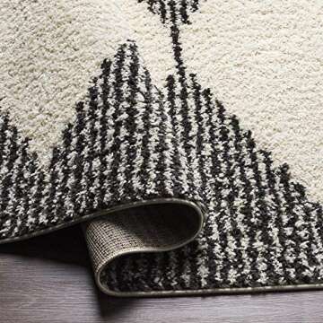 Livabliss Garrison Geometric Shag Area Rug - Durable and Stylish