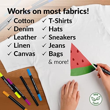 Vibrant Permanent Fabric Markers for Creative Projects