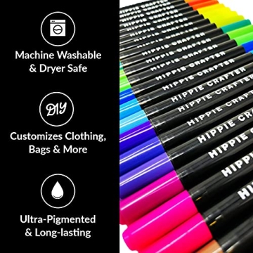 Vibrant Permanent Fabric Markers for Creative Projects