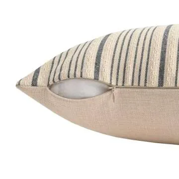 NAVIBULE Navy & Cream Decorative Pillow Covers 18x18