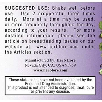 Herb Lore Goat's Rue Tincture - Natural Milk Production Boost