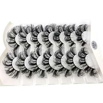 HBZGTLAD Faux Mink Lashes 20MM Dramatic 7 Pairs
