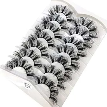 HBZGTLAD Faux Mink Lashes 20MM Dramatic 7 Pairs