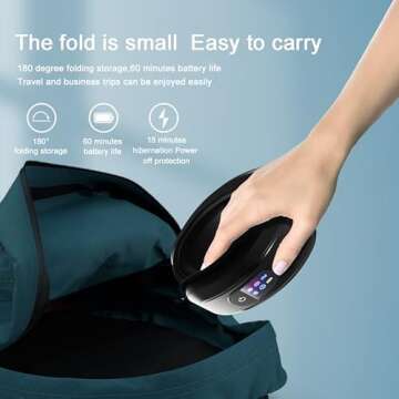 TLINNA Eye Massager with Airbag Kneading,Constant Temperature Hot Compress, Multi-Frequency Vibration and Bluetooth Music (Black, Large)