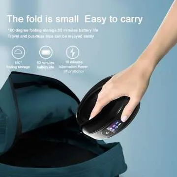 TLINNA Eye Massager with Airbag Kneading,Constant Temperature Hot Compress, Multi-Frequency Vibration and Bluetooth Music (Black, Large)