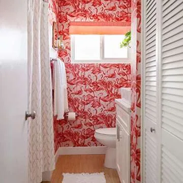 Stylish Tempaper Flamingo Peel and Stick Wallpaper Roll