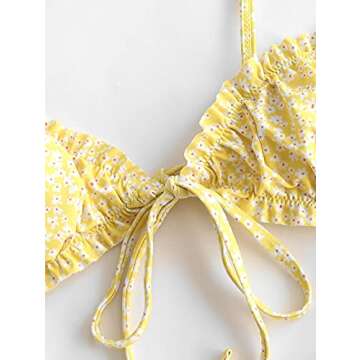 ZAFUL Floral Tie Knot Bikini Set for Summer Fun