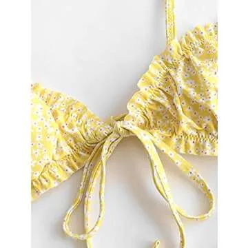ZAFUL Floral Tie Knot Bikini Set for Summer Fun