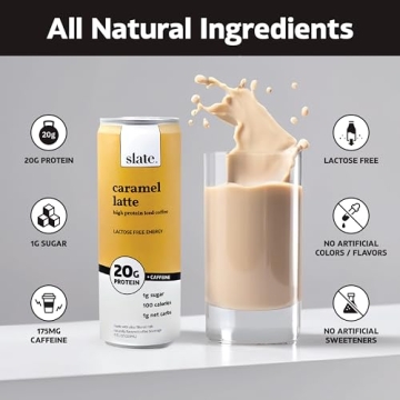 High Protein Iced Coffee Caramel Latte - 12 Cans
