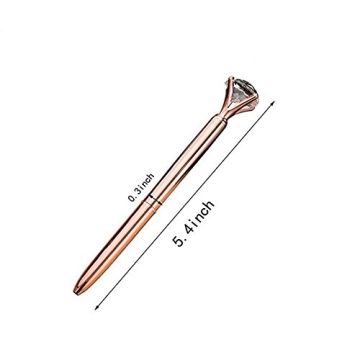 Bling Diamond Crystal Crown Scepter Ballpoint Pen in Pink