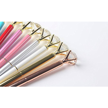 Bling Diamond Crystal Crown Scepter Ballpoint Pen in Pink