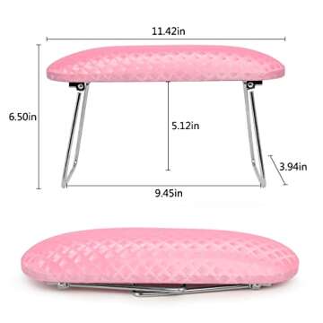 krofaue Nail Arm Rest,Professional Microfiber Leather Nail Hand Rest Stand Arm Rest for Acrylic Nail...