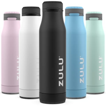 Zulu Ace 24oz Insulated Steel Water Bottle - Black