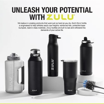 Zulu Ace 24oz Insulated Steel Water Bottle - Black
