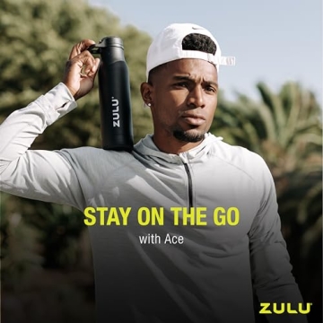 Zulu Ace 24oz Insulated Steel Water Bottle - Black