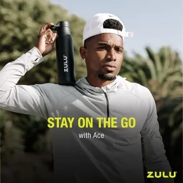 Zulu Ace 24oz Insulated Steel Water Bottle - Black