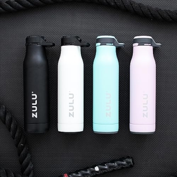 Zulu Ace 24oz Insulated Steel Water Bottle - Black