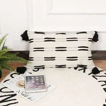 Ailsan Boho Beige Throw Pillow Cover - Modern Cotton Cushions