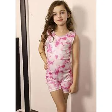 uideazone 2t 3t Toddlers Gymnastics Leotards for Girls Sleeveless Sparkly Dance Bodysuit Quick Dry Stretchy Athletic Unitard Biketards