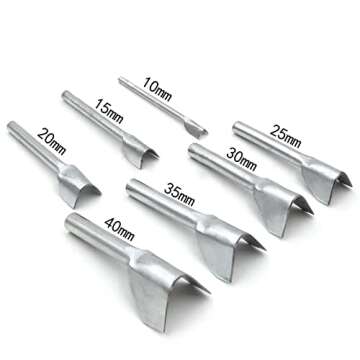 Bleiou 7pcs Leather Craft Cutting Tool Set - V-Shape Punch Cutters for Versatile DIY Projects