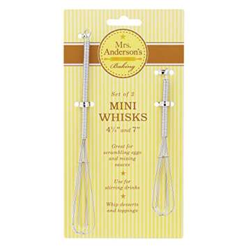 Mrs. Anderson’s Baking Mini Whisks, Includes 1 Each 5-Inch and 7-Inch Whisk