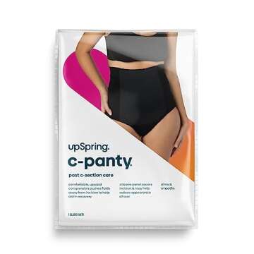 UpSpring C-Panty - Revolutionary Postpartum Underwear for C-Section Recovery with Silicone Panel